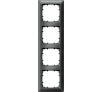 4-местная рамка Siemens DELTA MIRO черный металлик 293x80мм 5TG2554-6