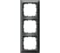 3-местная рамка Siemens DELTA MIRO черный металлик 222x80мм 5TG2553-6 1