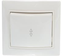 Проходной выключатель, 1 клавиша UNIVersal Севиль слоновая кость ivory Б-С0025