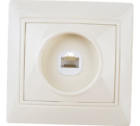 Компьютерная розетка UNIVersal Севиль слоновая кость ivory Б-С0051