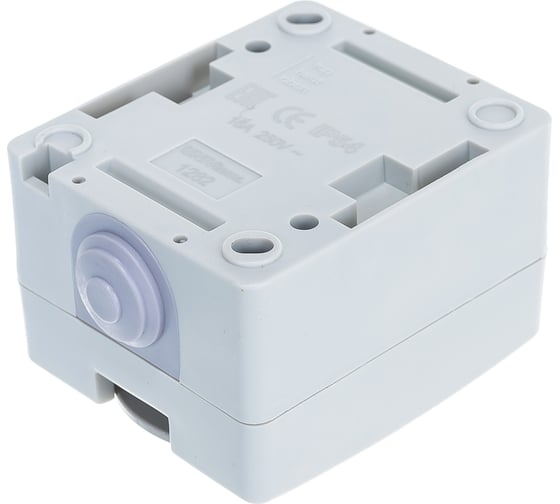 Розетка UNIVersal Аллегро с/з, з/ш, с крышкой IP54, серая 1282