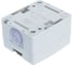 Розетка UNIVersal Аллегро с/з, з/ш, с крышкой IP54, серая 1282 4