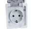 Розетка UNIVersal Аллегро с/з, з/ш, с крышкой IP54, серая 1282 5