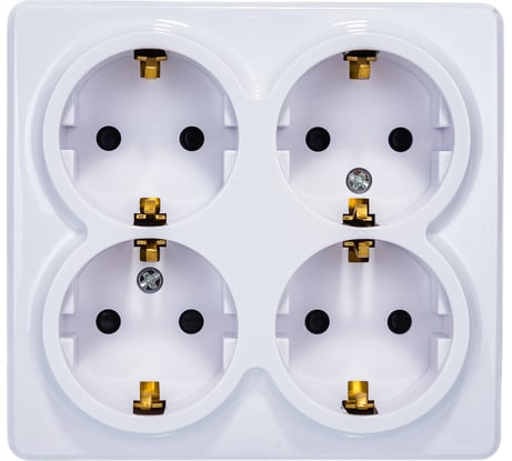 Розетка ЭРА Эксперт 11-2211-01 4х2P+E Schuko со шторками, 16АХ-250В, ОУ, белый Б0020709