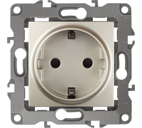 Розетка ЭРА 12-2101-04 2P+E Schuko, 16АХ-250В, шампань Б0014678