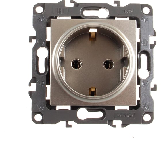 Розетка ЭРА 12-2101-04 2P+E Schuko, 16АХ-250В, шампань Б0014678