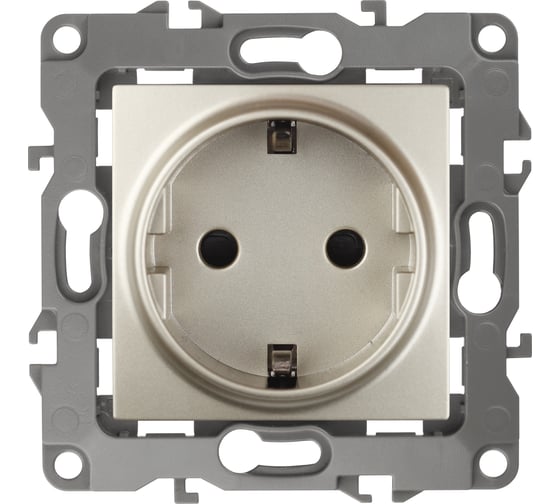 Розетка ЭРА 12-2101-04 2P+E Schuko, 16АХ-250В, шампань Б0014678