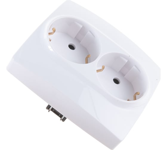 Розетка ЭРА 12-2104-01 2X2P+E Schuko со шторками, 16АХ-250В, белый Б0014699