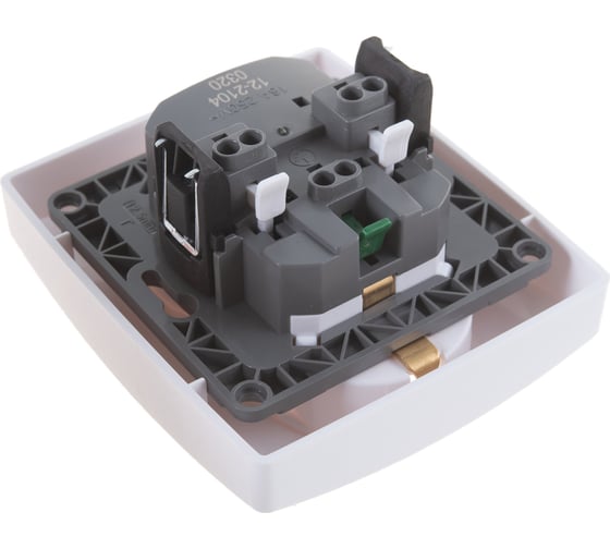 Розетка ЭРА 12-2104-01 2X2P+E Schuko со шторками, 16АХ-250В, белый Б0014699