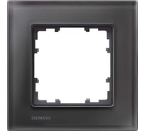 1-местная рамка Siemens DELTA MIRO СТЕКЛО ЧЕРНОЕ 5TG1201-2