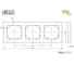 Рамка LIREGUS трехместная белая slim (универсальный монтаж) epsilon 28-0423 2