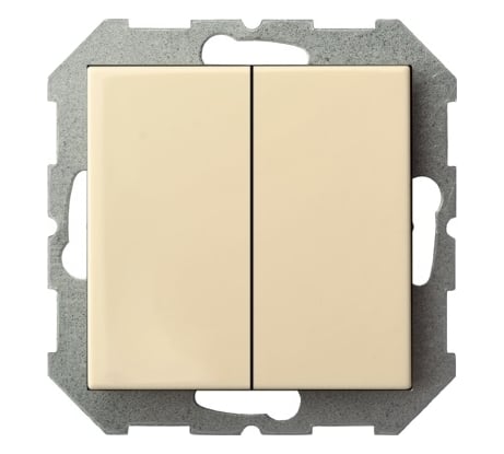 Двухклавишный выключатель LIREGUS ip44 бежевый epsilon 28-0572