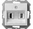 Розетка LIREGUS hdmi и usb для передачи данных белая epsilon 28-035 1