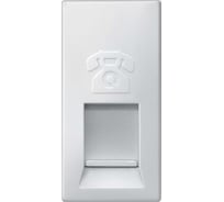 Модульная JACK розетка с выключателем Siemens DELTA M-SYSTEM алюминиевый металлик CAT3 RJ11 6/4 5TG9874-1AM