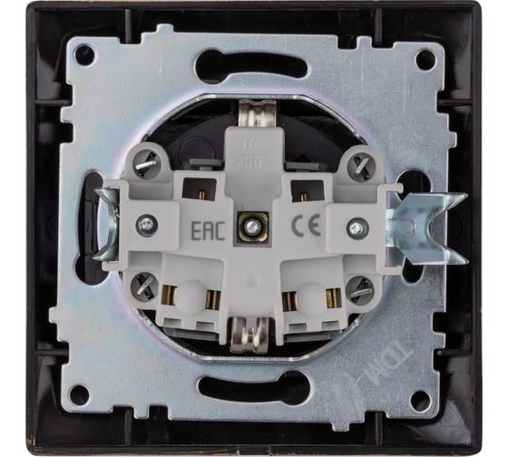 Розетка TDM ELECTRIC Лама 2П+З 16А 250В IP44 с защитными шторками, с крышкой, старинная бронза SQ1815-0755