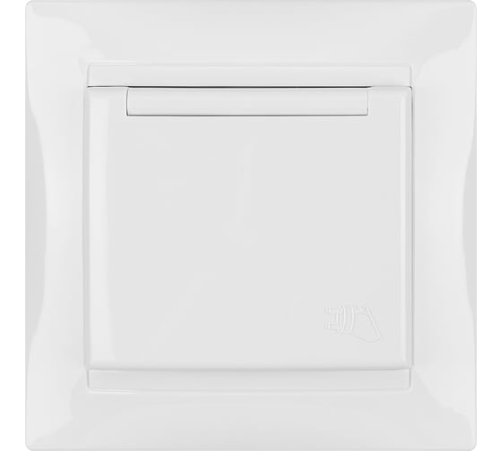 Розетка TDM Лама 2П+З 16А 250В IP44 с крышкой белая SQ1815-0026