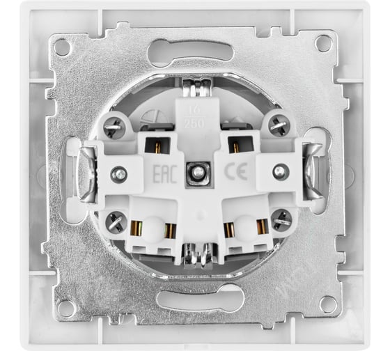 Розетка TDM Лама 2П+З 16А 250В IP44 с крышкой белая SQ1815-0026
