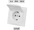 Розетка TDM ELECTRIC Лама 2П+З 16А 250В IP44 с крышкой белая SQ1815-0026 2