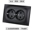 Двойная розетка TDM ELECTRIC Лама 2П+З 16А 250В графит SQ1815-0625 2
