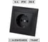 Розетка TDM ELECTRIC Лама 2П+З 16А 250В графит SQ1815-0623 2