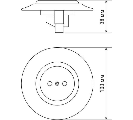 Розетка TDM ELECTRIC Болонь скрытой установки фарфоровая 2П 10А 250В черная SQ1820-0221