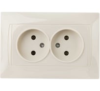 Двойная розетка TDM ELECTRIC Лама 2П 10А 250В слоновая кость SQ1815-0124