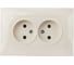Двойная розетка TDM ELECTRIC Лама 2П 10А 250В слоновая кость SQ1815-0124 1