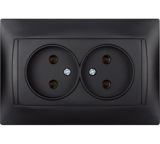 Двойная розетка TDM ELECTRIC Лама 2П 10А 250В графит SQ1815-0624