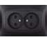Двойная розетка TDM ELECTRIC Лама 2П 10А 250В графит SQ1815-0624 1