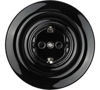 Розетка TDM ELECTRIC Болонь скрытой установки фарфоровая 2П+З 16А 250В черная SQ1820-0222