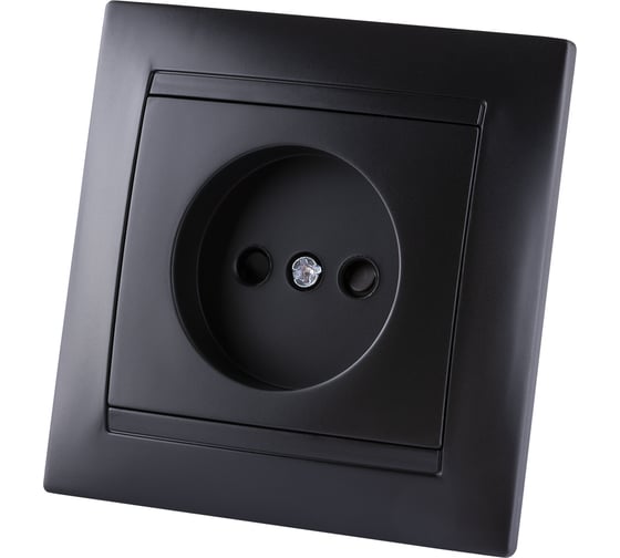 Розетка TDM ELECTRIC Лама 2П 10А 250В с защитными шторками, графит SQ1815-0610