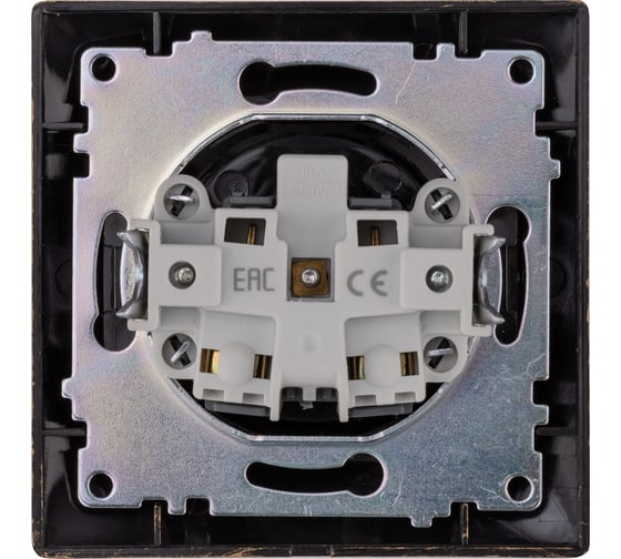 Розетка TDM ELECTRIC Лама 2П 10А 250В с защитными шторками, старинная бронза SQ1815-0751