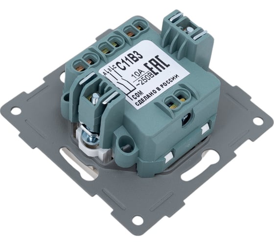 Трехклавишный механизм выключателя GUSI ELECTRIC GUSI UGRA скрытая установка, 10А, 250В, цвет бежевый С11В3-003