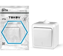 1-клавишный переключатель TOKOV ELECTRIC оп dita ip54 10а 250в бел. TKL-DT-P1-C01-IP54