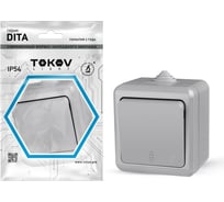 1-клавишный переключатель TOKOV ELECTRIC оп dita ip54 10а 250в сер. TKL-DT-P1-C06-IP54