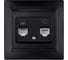 Розетка телефонная RJ11 + компьютерная RJ45 графит "Лама" TDM ELECTRIC SQ1815-0619 1