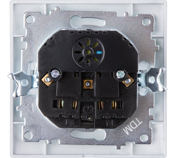Розетка TDM ELECTRIC 2П+З 16А 250В + 2 USB порта 2,1А 5В металлик Лама SQ1815-0242