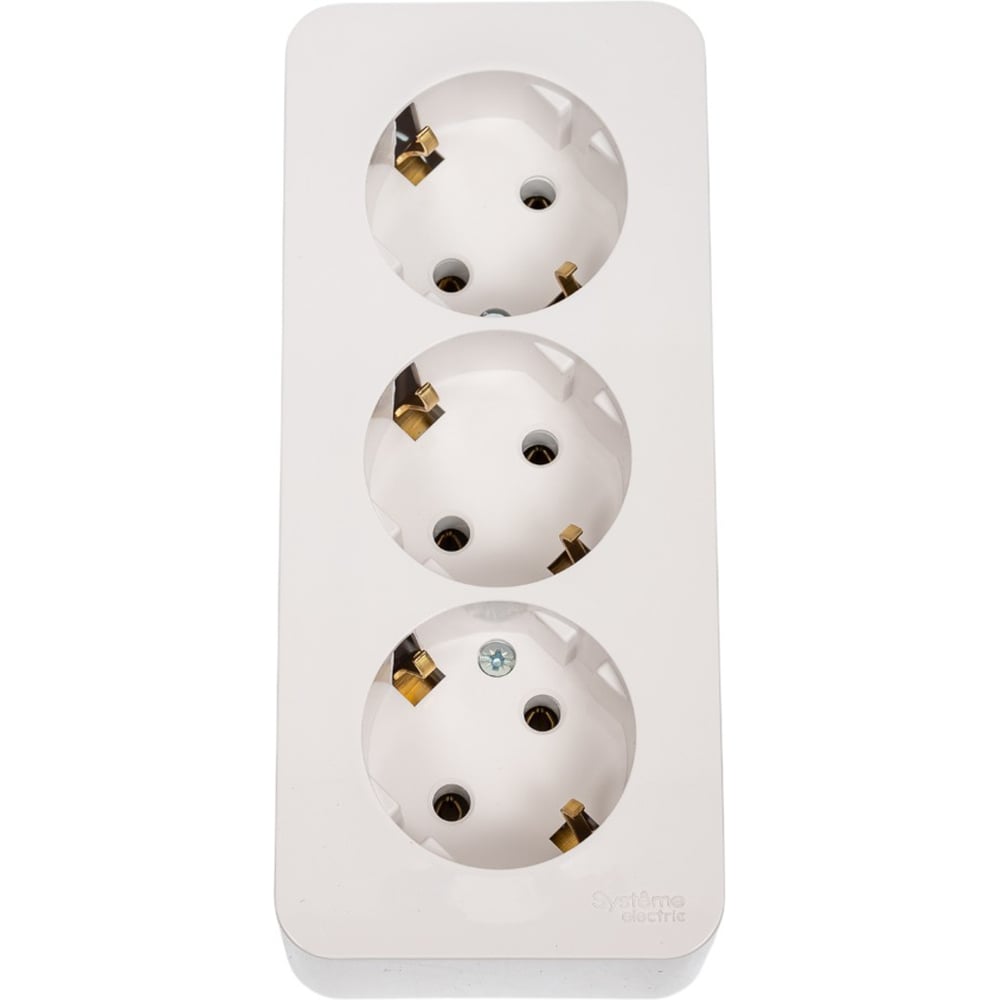 РозеткаSystemeElectric3-мОПBLANCA16А250ВSchEBLNRA0103111210469