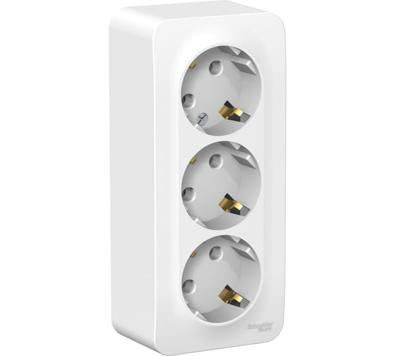 Розетка Systeme Electric 3-м ОП BLANCA 16А 250В SchE BLNRA010311 1210469