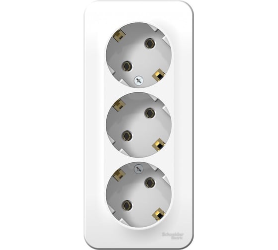 Розетка Systeme Electric 3-м ОП BLANCA 16А 250В SchE BLNRA010311 1210469