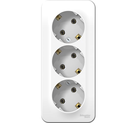 Розетка Systeme Electric 3-м ОП BLANCA 16А 250В SchE BLNRA010311 1210469