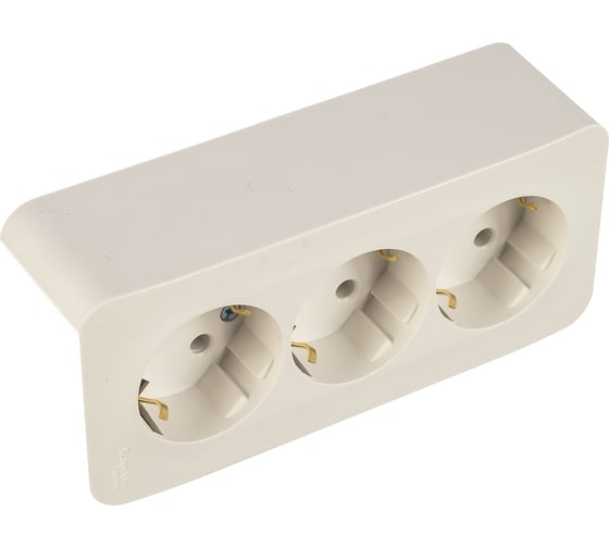 Розетка Systeme Electric 3-м ОП BLANCA 16А 250В SchE BLNRA010311 1210469