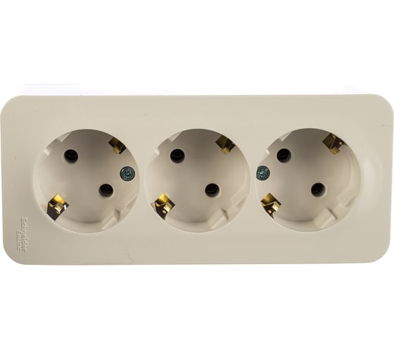 Розетка Systeme Electric 3-м ОП BLANCA 16А 250В SchE BLNRA010311 1210469