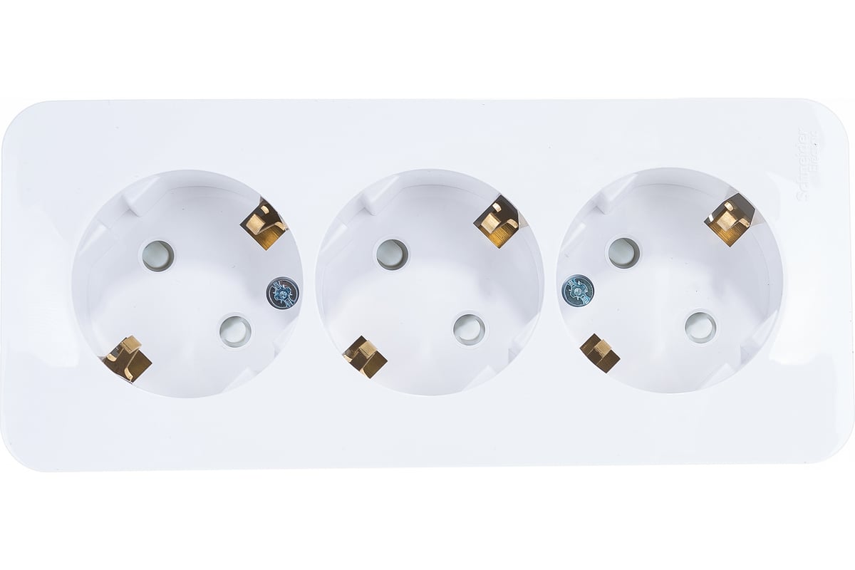 Розетка Systeme Electric 3-м ОП BLANCA 16А 250В SchE1210470 BLNRA011311 ...