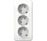 Розетка Systeme Electric 3-м ОП BLANCA 16А 250В SchE1210470 BLNRA011311 1