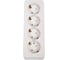 Розетка Systeme Electric 4-м ОП BLANCA 16А 250В защитные шторки, с заземлением BLNRA011411 1