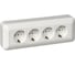 Розетка Systeme Electric 4-м ОП Прима 16А 250В с заземлением SchE RA16-411M-BI 285465 2