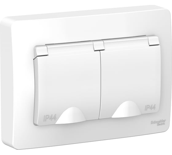 Розетка Systeme Electric 2-м СП BLANCA 16А 250В защитные шторки SchE1210266 BLNRS441121