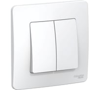 Двухклавишный переключатель Systeme Electric СП BLANCA /сх.6+6/ 10А 250В белый BLNVS106601