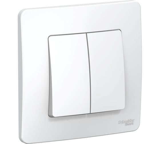 Двухклавишный переключатель Systeme Electric СП BLANCA /сх.6+6/ 10А 250В белый BLNVS106601